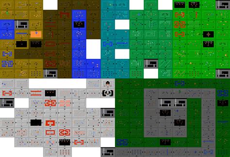 Legend Of Zelda - Legend Of Zelda Second Quest Dungeon Map (4096x2816), Png Download