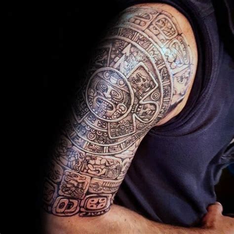 80 Mayan Tattoos For Men - Masculine Design Ideas