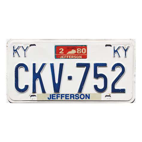 1980 Kentucky #CKV-752 | Warehouse Of Old License Plates