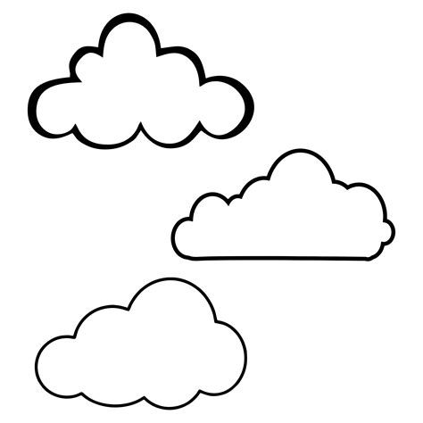 Printable Cloud Shape Template