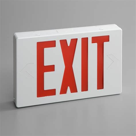 Red LED Exit Sign w/ Adjustable Arrows | WebstaurantStore