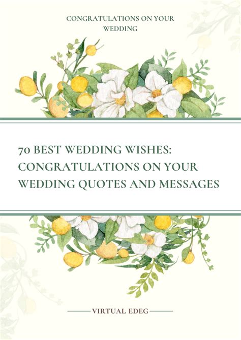 70 Best Wedding Wishes: Congratulations on Your Wedding Quotes and Messages