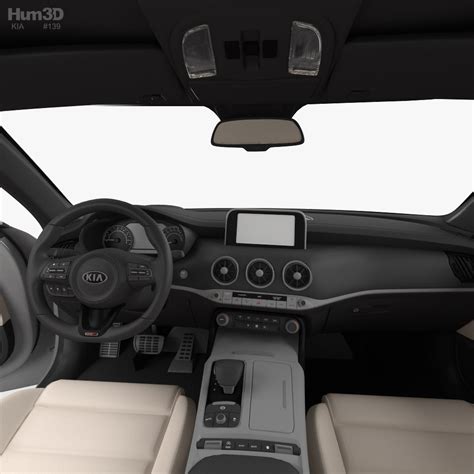 Kia Stinger GT with HQ interior and engine 2020 3D model - Vehicles on Hum3D