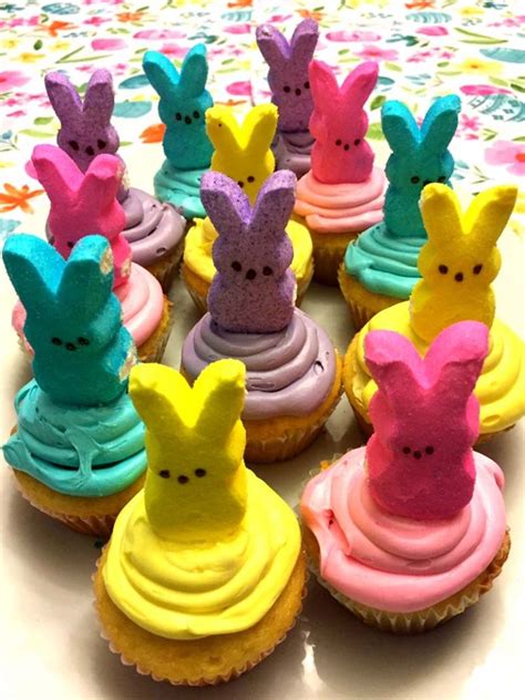 Easter Peeps Cupcakes Recipe – Vibrant Guide Easter Cupcake Recipes, Easter Cupcakes, Easter ...