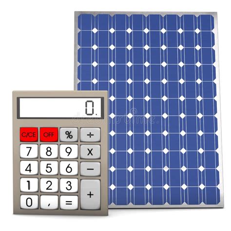 Solar Panel Calculator stock illustration. Illustration of ...