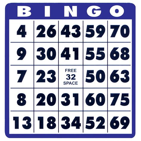 Low Vision Bingo Cards -10 cards - Walmart.com