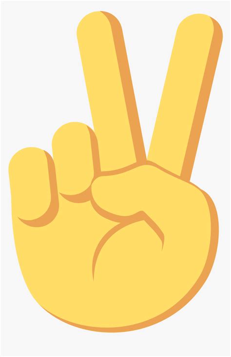 Clip Art Sign Png For - Two Fingers Emoji Png, Transparent Png - kindpng