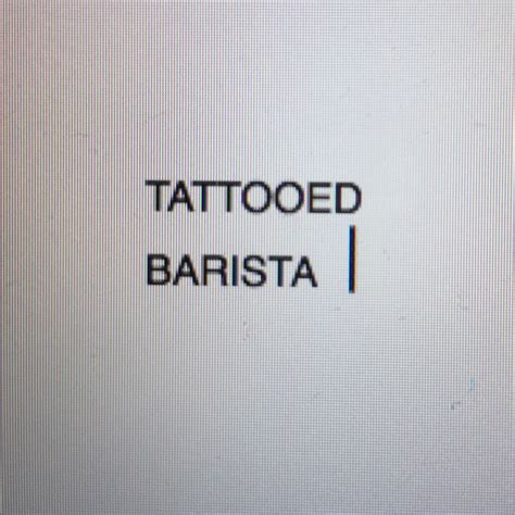 Tattooed Barista – Medium