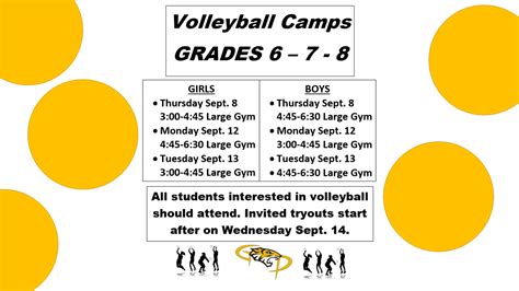 Volleyball Camps | Gilbert Paterson Middle School