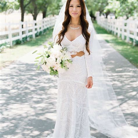 One Bride Wore Two Totally Gorgeous Custom Dresses for Her California Ranch Wedding