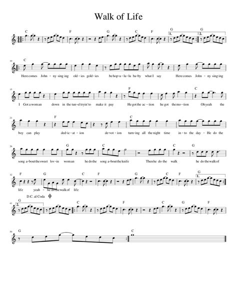 Walk of Life Sheet music for Piano (Solo) Easy | Musescore.com