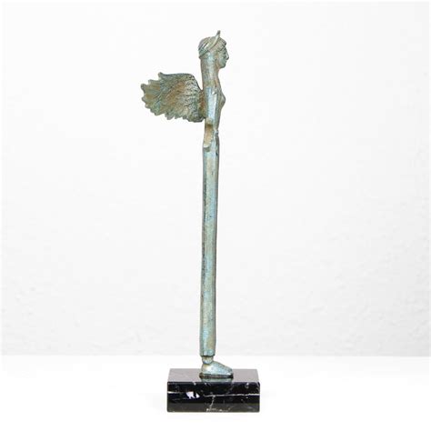 Nike Greek Goddess Statue (Bronze Sculpture) small figurine green – The Ancient Home