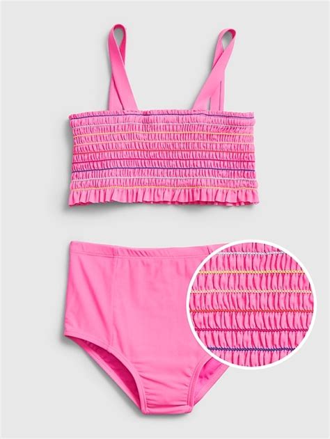 Kids Shirred Swim Two-Piece | Gap