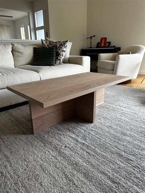 Modern White Oak Coffee Table - Etsy