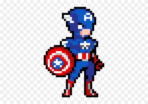 Captain America - Transparent Pixel Superhero Clipart (#3304103 ...