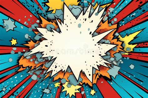 Comic Book Explosion Background. Pop Art Style. Vector Illustration - Ai Generated Stock ...