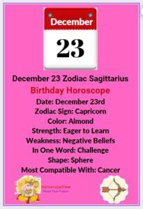 December 23 Zodiac Capricorn & Birthday Astrology