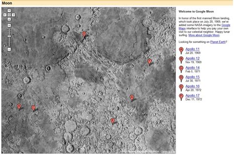 See Google Moons and Google Mars