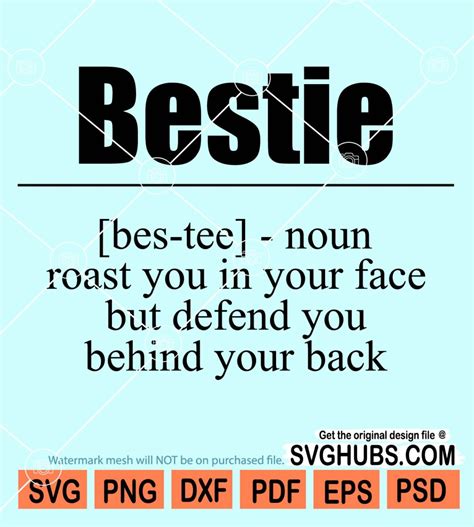 Bestie definition svg, definition svg, bestie dictionary svg, Friend ...