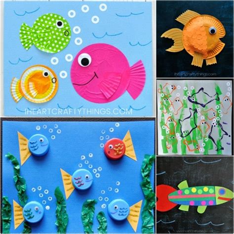 10 Fun Fish Crafts For Kids They Are Going To Love! - I Heart Crafty Things