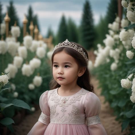 Kazakh Princess in Fairy Tale Garden | Stable Diffusion Online