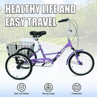 Adult Folding Tricycle ,Foldable 20 inch 3 Wheel Bikes - Bed Bath & Beyond - 37222908