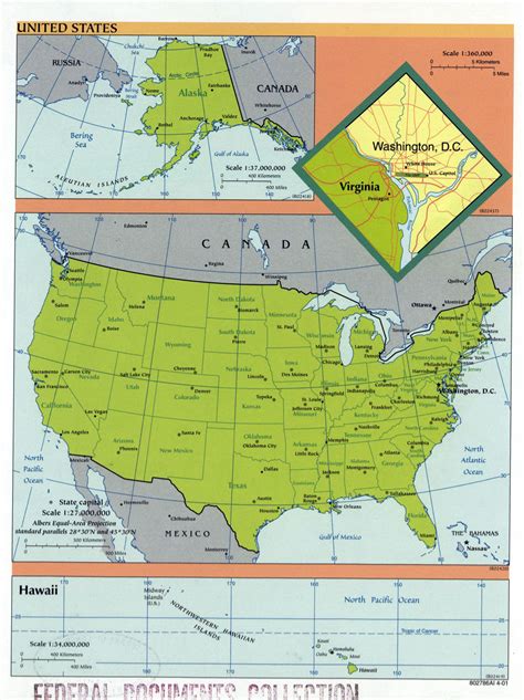 Large detailed political and administrative map of the USA - 2001 | USA | Maps of the USA | Maps ...