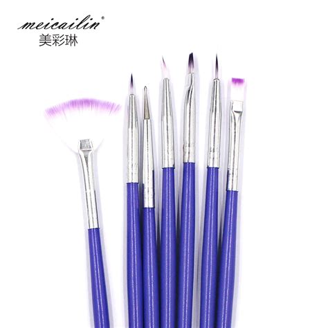 New 7Pcs Nails Brush Set Crystal Nail Polish Brush Kits Nail Tips Brushes Acrylic UV Gel Nails ...