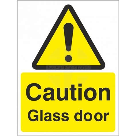 Caution Glass Door Sign Or Sticker | UK Safety Store