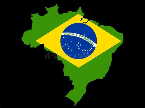 Map Of Brazil And Brazilian Flag Royalty Free Stock Photos - Image: 1778318