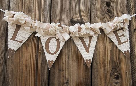 Wedding Banner Rustic Chic Wedding Decor Vintage Wedding