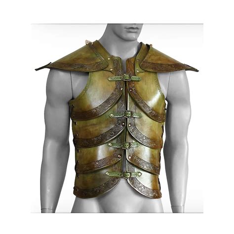 Leather armour - Elven cuirass, dark green - andracor.com