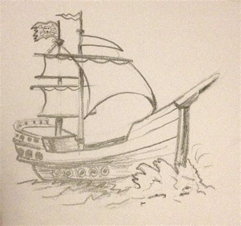 pirate ship drawing simple - Pilar Meyers