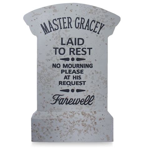 Disney Garden Decoration - Master Gracey Tombstone Replica Yard Decor