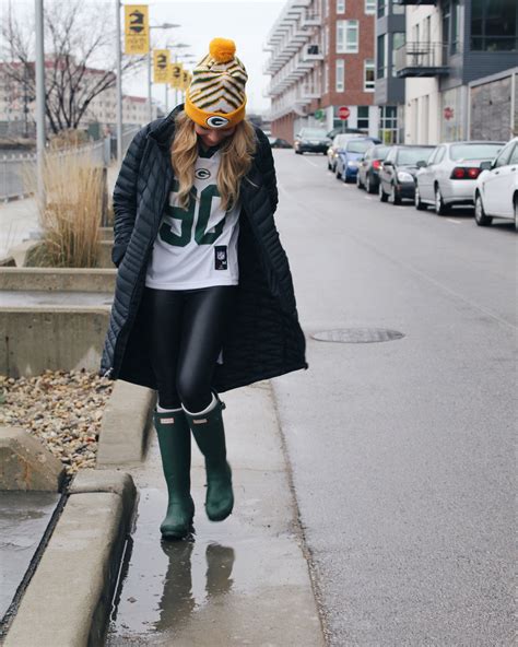 Fall football outfit hunter boots