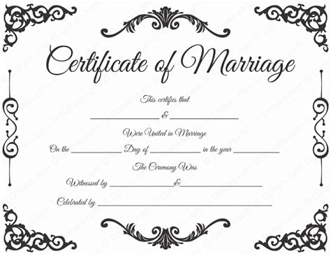 Blank Marriage Certificate Template: A Comprehensive Guide