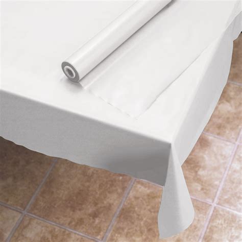 40"x300' White Plastic Table Cover Roll - Dovs by the Case | Dovs by the Case