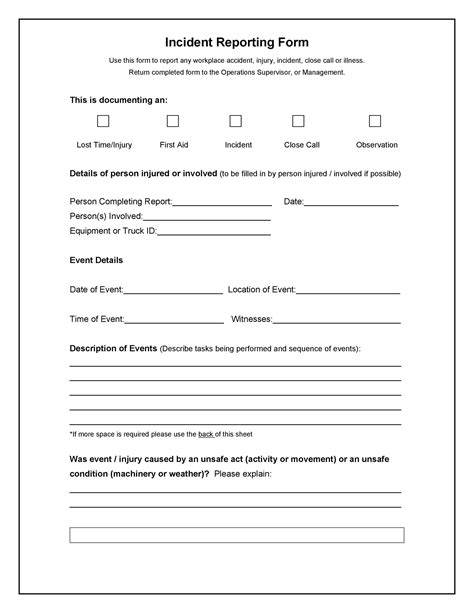 Printable Incident Report Template - prntbl.concejomunicipaldechinu.gov.co