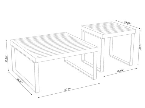 Monterey Teak Coffee Table and Side Table Set - NewAge Products | Canada