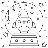 Snowglobe Coloring Pages sketch template