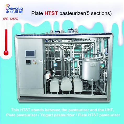 HTST 5 Sections Dairy Processing Milk Pasteurization Equipment