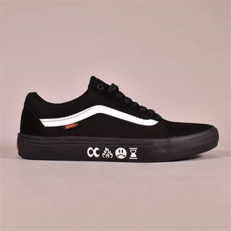 Vans X Cult Old Skool Pro Bmx/Skate Shoes - Black/Black - SKATE SHOES from Native Skate Store UK