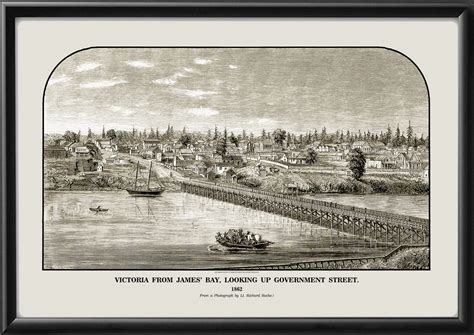 Victoria BC Canada 1862 Restored Map | Vintage City Maps