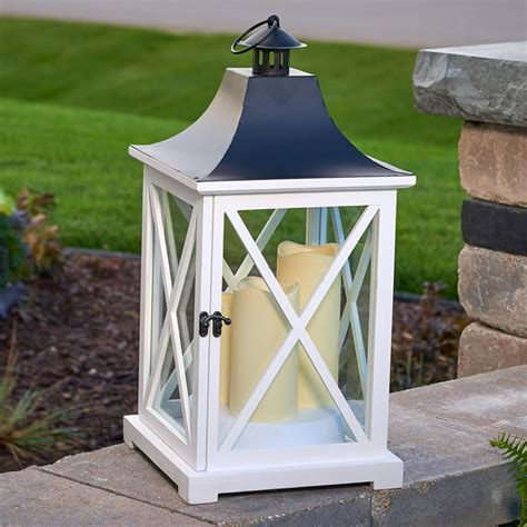 York 20" Triple LED Candle Lantern - White - Walmart.com - Walmart.com