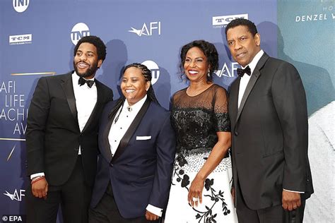 Denzel Washington makes very rare appearance with his wife and son and daughter | Daily Mail Online