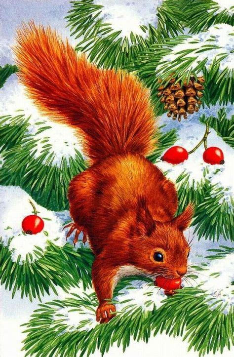 440 Christmas: Animals Cards & illustrations ideas | vintage cards ...