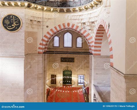 Suleymaniye Mosque Interior in Istanbul, Turkey Stock Photo - Image of ...