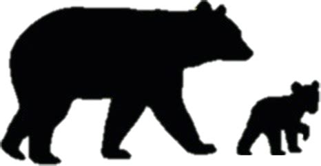 Bear And Cub Silhouette at GetDrawings | Free download