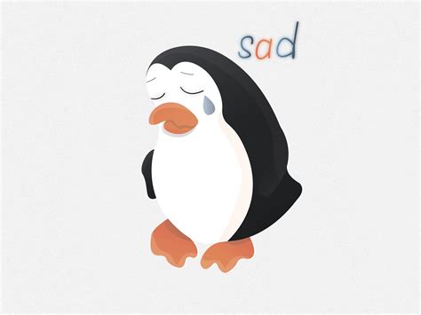 Penguin sticker №6 🐧🔥 (sad) | Day 6 by Sergey Marano on Dribbble