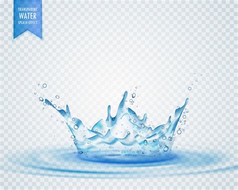 Free Vector | Isolated water splash effect on transparent background